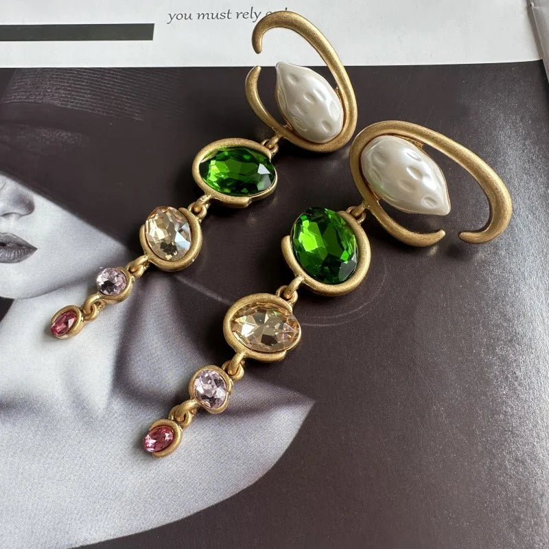 Fashion Jewelry High-End Exaggerated Long Pendant Earrings for Women, Party Gifts Jewelry Studs