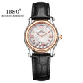 Women's Watch Japan Quartz Hours Fine Fashion Dress Clock Real Leather Luxury Happy Moving Rhinestones Girl's Gift