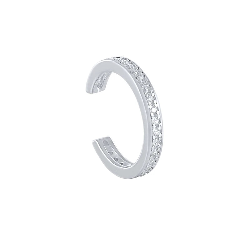 AIDE 1pcs 925 Sterling Silver Zircon Earring For Women Chain Cuffs Earring Pendientes Brincos Aretes Fine Jewelry Party Gifts
