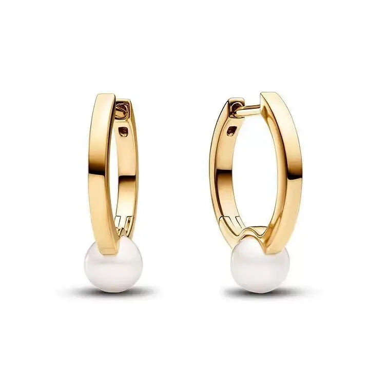 100%925 pure silver classic water-drop heart-shaped round stud earrings Perfect jewelry gift for women's birthday presents