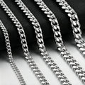 Hip Hop Cuban Chain Necklace Rock Stainless Steel Basic Chain Men Necklace Simple Necklace For Women Fashion Party Jewelry