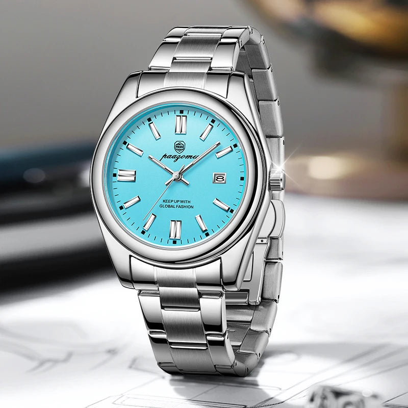 PAAZOMU Abstract Art Dial Men's Brand Authentic Trendy Fashion 2026 New High-quality Waterproof Luminous Quartz Watches Male+Box