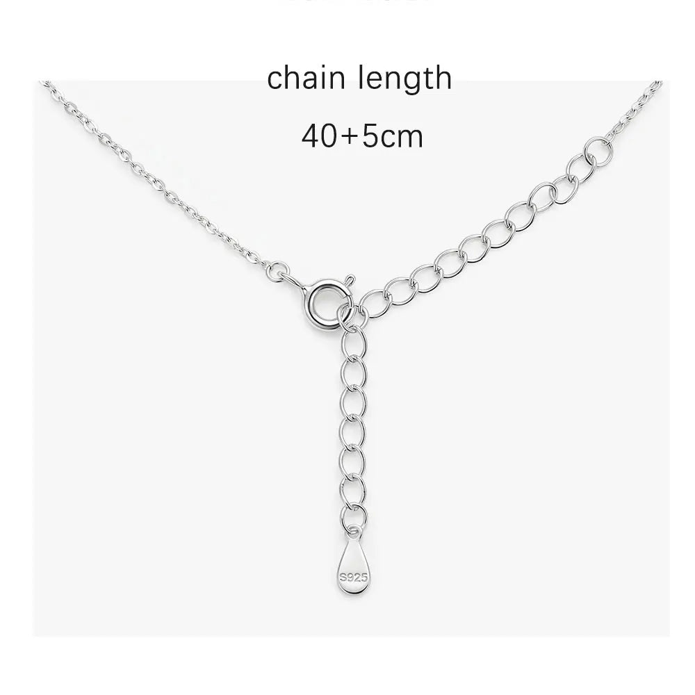 Knobspin Pear Cut Moissanite Necklace for Women 2 Gems Pendant 925 Sterling Silver Anniversary Necklaces for Her Jewelry Gift