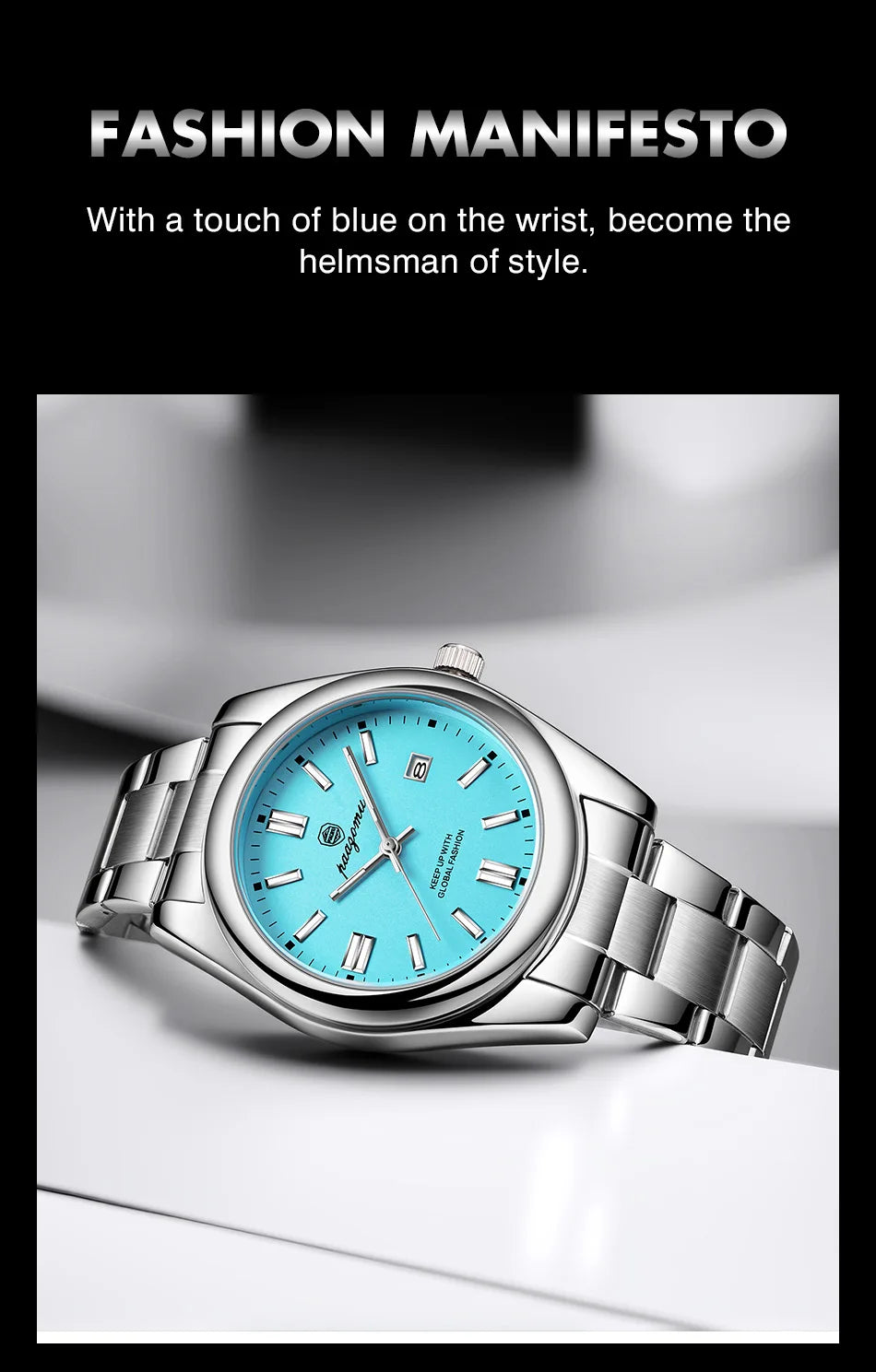PAAZOMU Abstract Art Dial Men's Brand Authentic Trendy Fashion 2026 New High-quality Waterproof Luminous Quartz Watches Male+Box