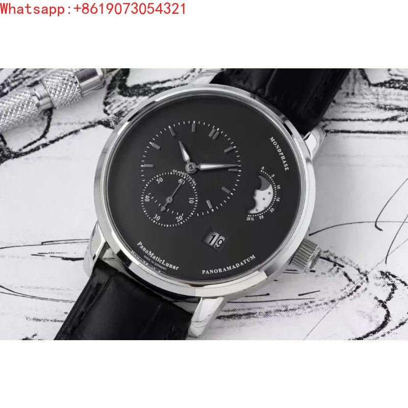 The Great Qin Empire Customized High-end Eccentric Moon Phase 40mm Mechanical Watch