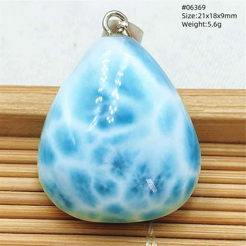 Natural Blue Larimar Heart Pendant Necklace Gemstone Women Men Larimar 17.5*19mm 18K Gold Love Larimar Fashion Jewelry AAAAAA