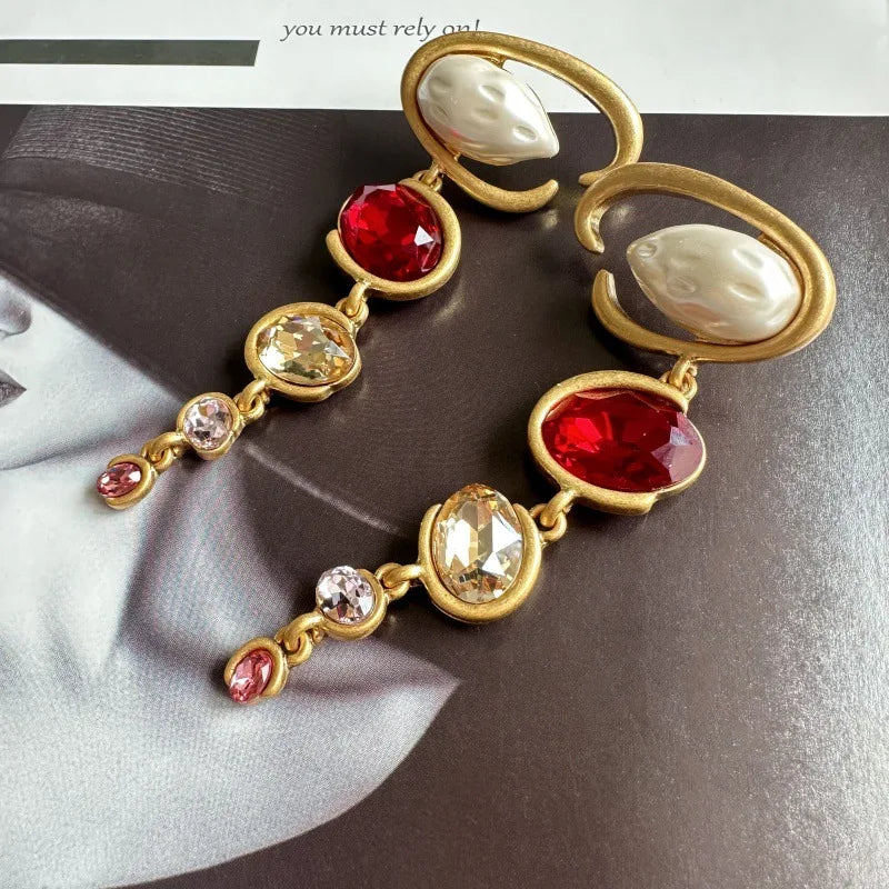 Fashion Jewelry High-End Exaggerated Long Pendant Earrings for Women, Party Gifts Jewelry Studs