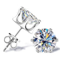 0.1-3 Carat Moissanite Stud Earrings for Women Men D Color Lab Created Diamond Earring 925 Sterling Silver Ear Piercing  Jewelry