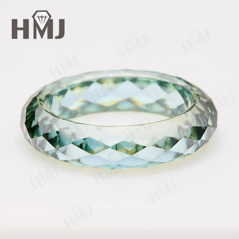 All Moissanite Thumb Ring Plain Band Pinky Ring Green&Champagne&White&Black Anniversary Birthday Gift Charms Free Give Necklace