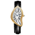 Fashionable trendy and individual genuine leather wristwatch water-resistant casual quartz watch