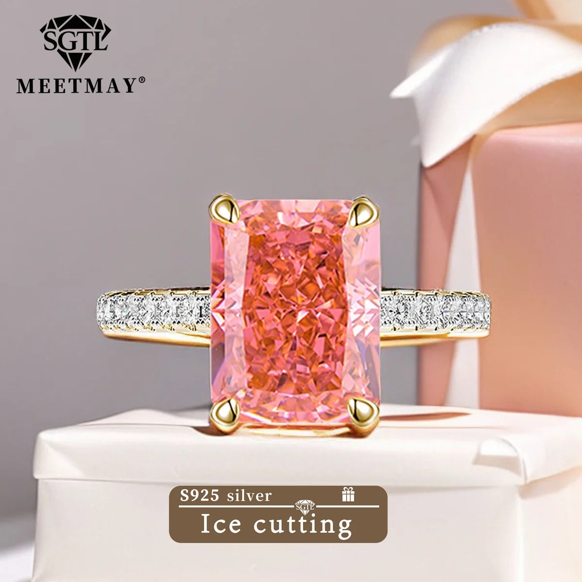 S925 Sterling Silver Tanzanite Blue Zircon Sparkle 5A Good Quality Ice Cut High Carbon Diamond Ladies Ring Fine Jewelry Women