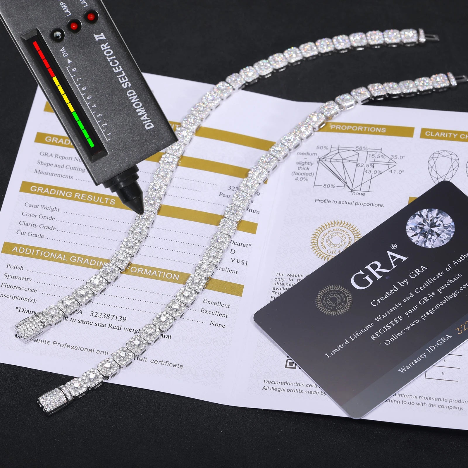 TUHE Unisex Cuban Chain 6mm Width Chain S925 Bracelet VVS1 Moissanite With Certificate For Men Hip Hop Jewelry Gift