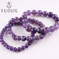 Natural 6 8 10mm Black Tourmaline Beads Bracelet Genuine Round Smooth Gemstone Beads Bracelets for Women Fashion Cheap Jewelry