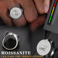TUHE Unisex S925 Silver Rings Iced Out Baguette VVS1 Moissanite Cross Rings S925 Silver For Men Hip Hop Jewelry Men's Accessorie