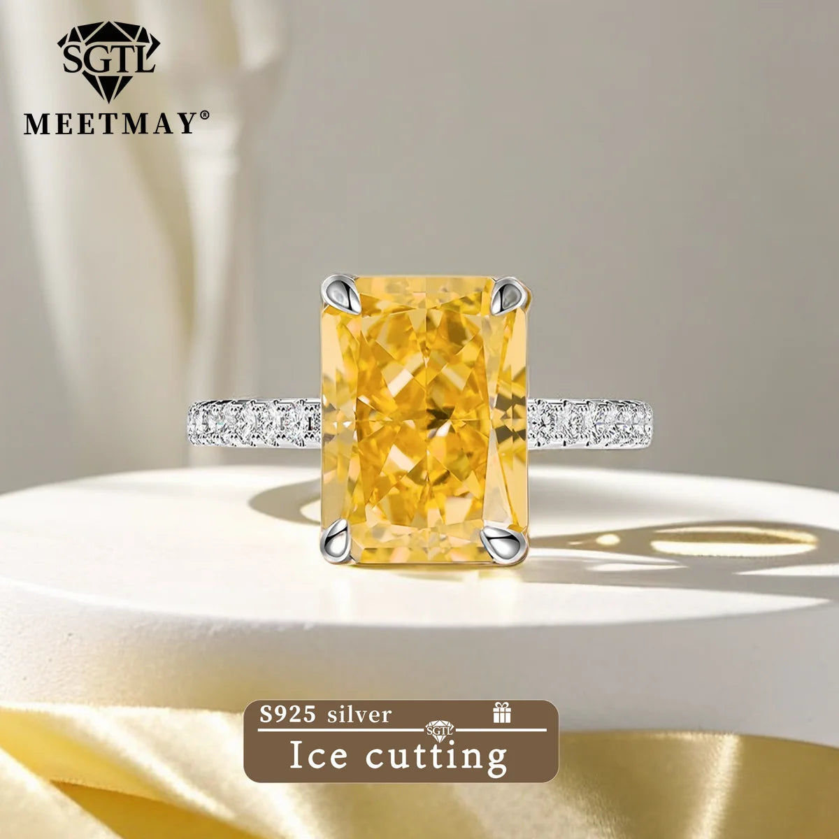 S925 Sterling Silver Tanzanite Blue Zircon Sparkle 5A Good Quality Ice Cut High Carbon Diamond Ladies Ring Fine Jewelry Women