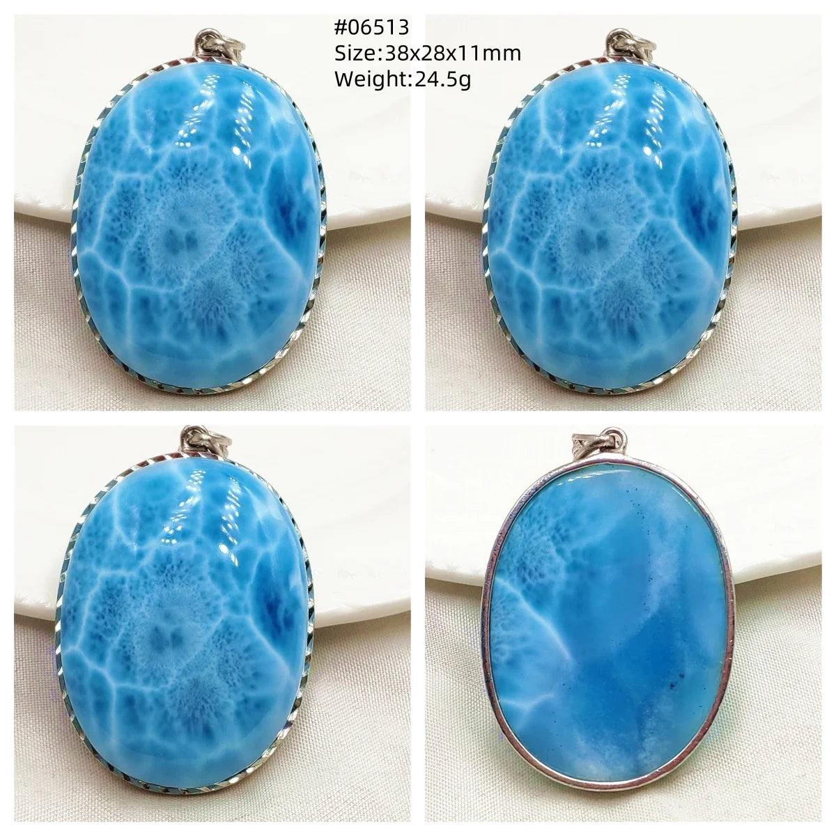 Natural Blue Larimar Heart Pendant Necklace Gemstone Women Men Larimar 17.5*19mm 18K Gold Love Larimar Fashion Jewelry AAAAAA