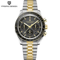 PAGANI DESIGN Silver Gold Moon Watches Luxury Quartz Watch For Men Auto Date Chronograph AR Sapphire crystal watch Men 2025 New