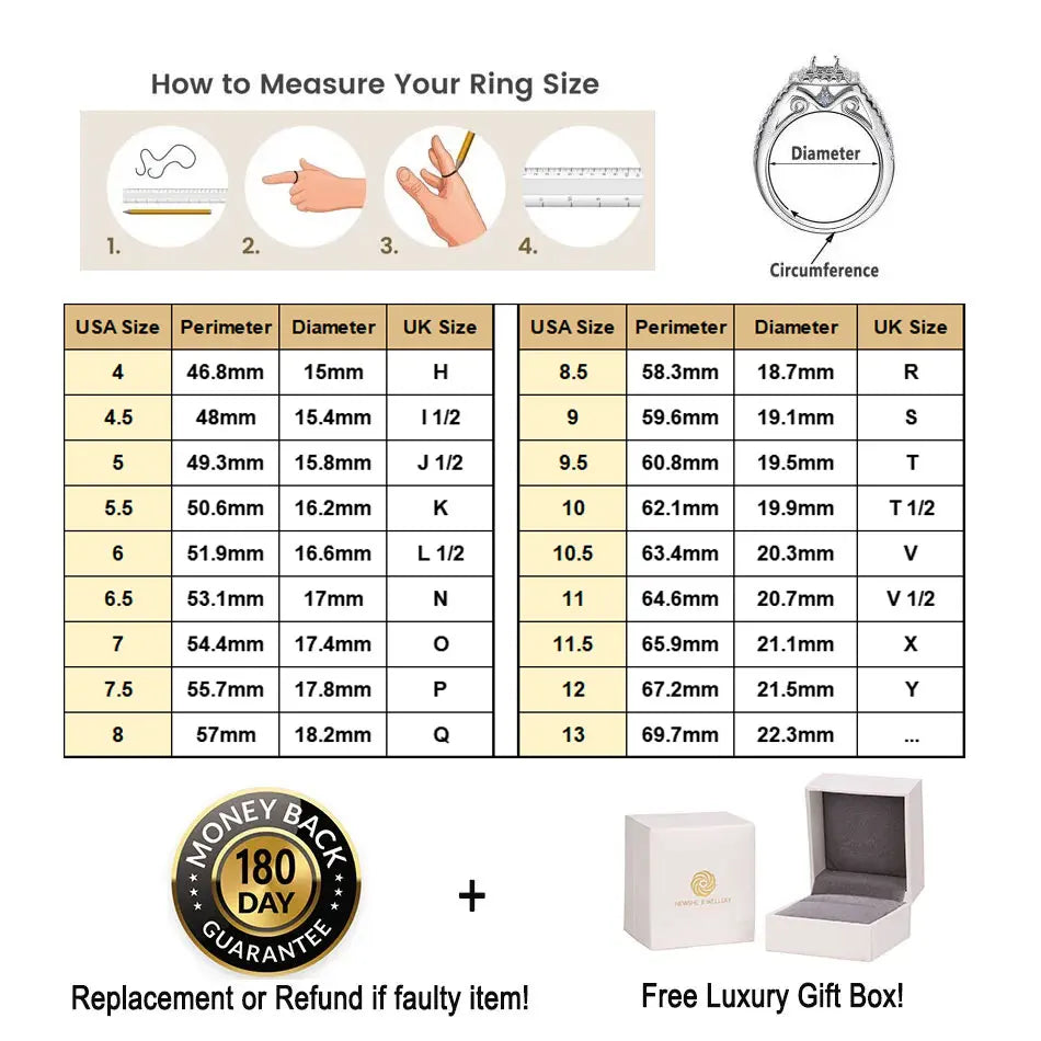Newshe 2 Pcs 925 Sterling Silver AAAAA Zircon Moissanite Wedding Rings for Women Engagement Ring Sets Pear Shape Teardrop
