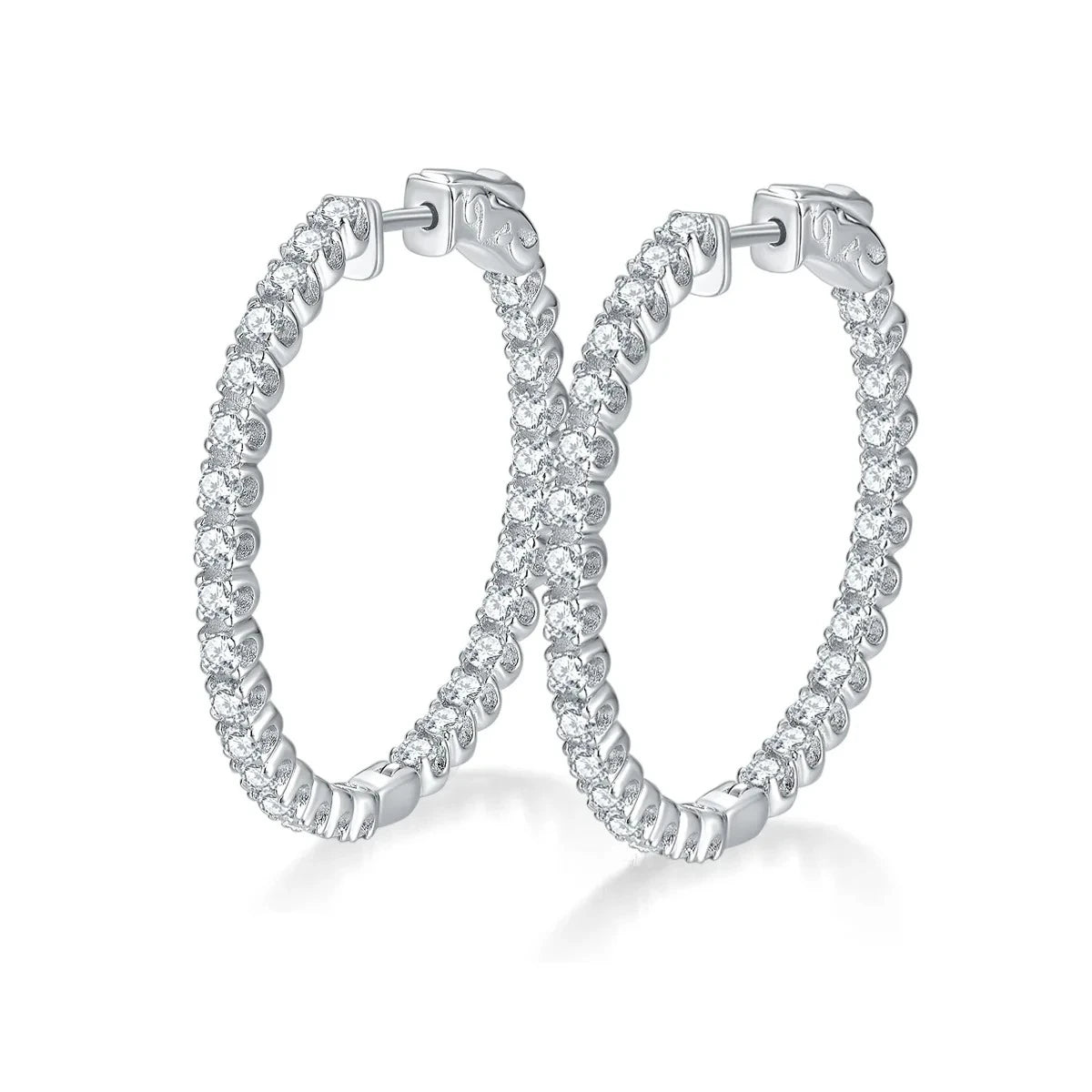 TBCYD 1.8MM D Color VVS1 Moissanite Hoop Earrings For Women GRA Certified S925 Silver Ear Studs Wedding Party Fine Jewelry Gifts