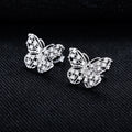 MossanRappr 0.68cttw D Color Moissanite Butterfly Stud Earrings 925 Sterling Silver Hip Hop Jewelry Anniversary Gifts for Women