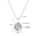 Genuine 18K Gold Moissanite Necklace 1CT AU750 Pendant Classic for Women Anniversary Party Gift Daily Wear Trendy Jewelry