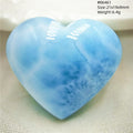 Natural Blue Larimar Heart Pendant Necklace Gemstone Women Men Larimar 17.5*19mm 18K Gold Love Larimar Fashion Jewelry AAAAAA