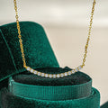 Luxury 100% Real 18k Gold 1 karat moissanite diamond pendant necklace women smile necklace clavicle chain