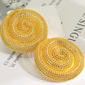 YTJX Hollow Circular Rotating Geometric Big Earrings Exaggerated Jewelry Accessories Daily Wear As Valentine's Day Gift For Wome