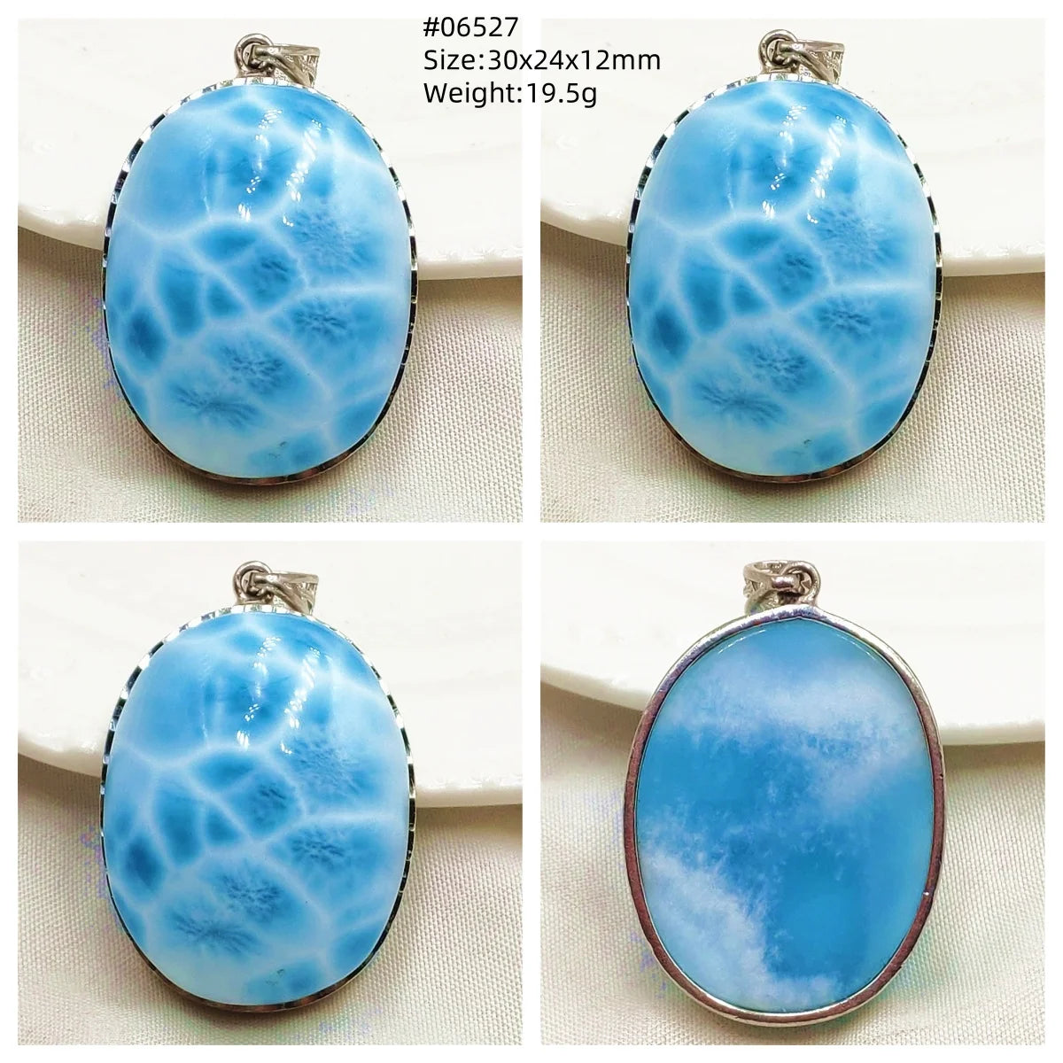 Natural Blue Larimar Heart Pendant Necklace Gemstone Women Men Larimar 17.5*19mm 18K Gold Love Larimar Fashion Jewelry AAAAAA