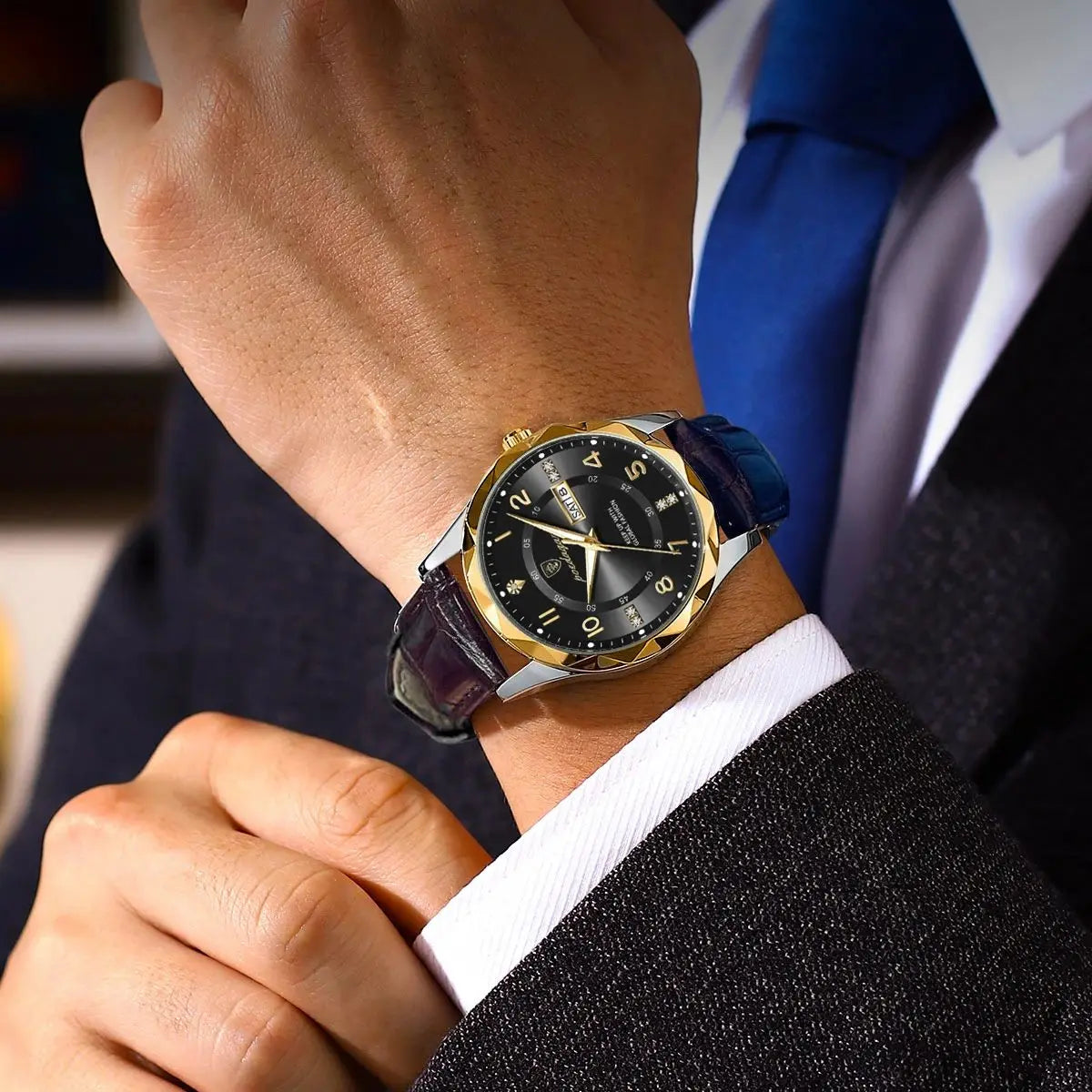 POEDAGAR Luxury High Quality Watches for Men Sport Quartz Leather Man Watch Waterproof Luminous Date Week Men's Watch Male Reloj