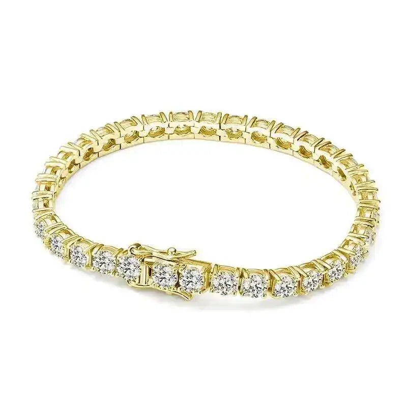 925 Sterling Silver Moissanite Tennis Bracelet D VVS1 with GRA Certificate Exquisite and Luxurious Jewelry Gift