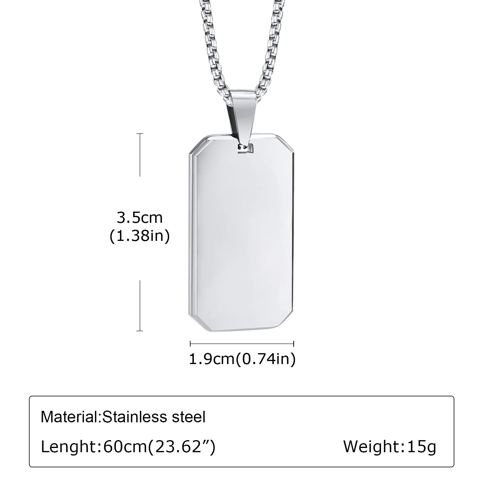 Men's Silver Color Geometric Pendant Necklace, Non Fading Stainless Steel Compass Necklace with Chain, Stylish Jewelry Gifts