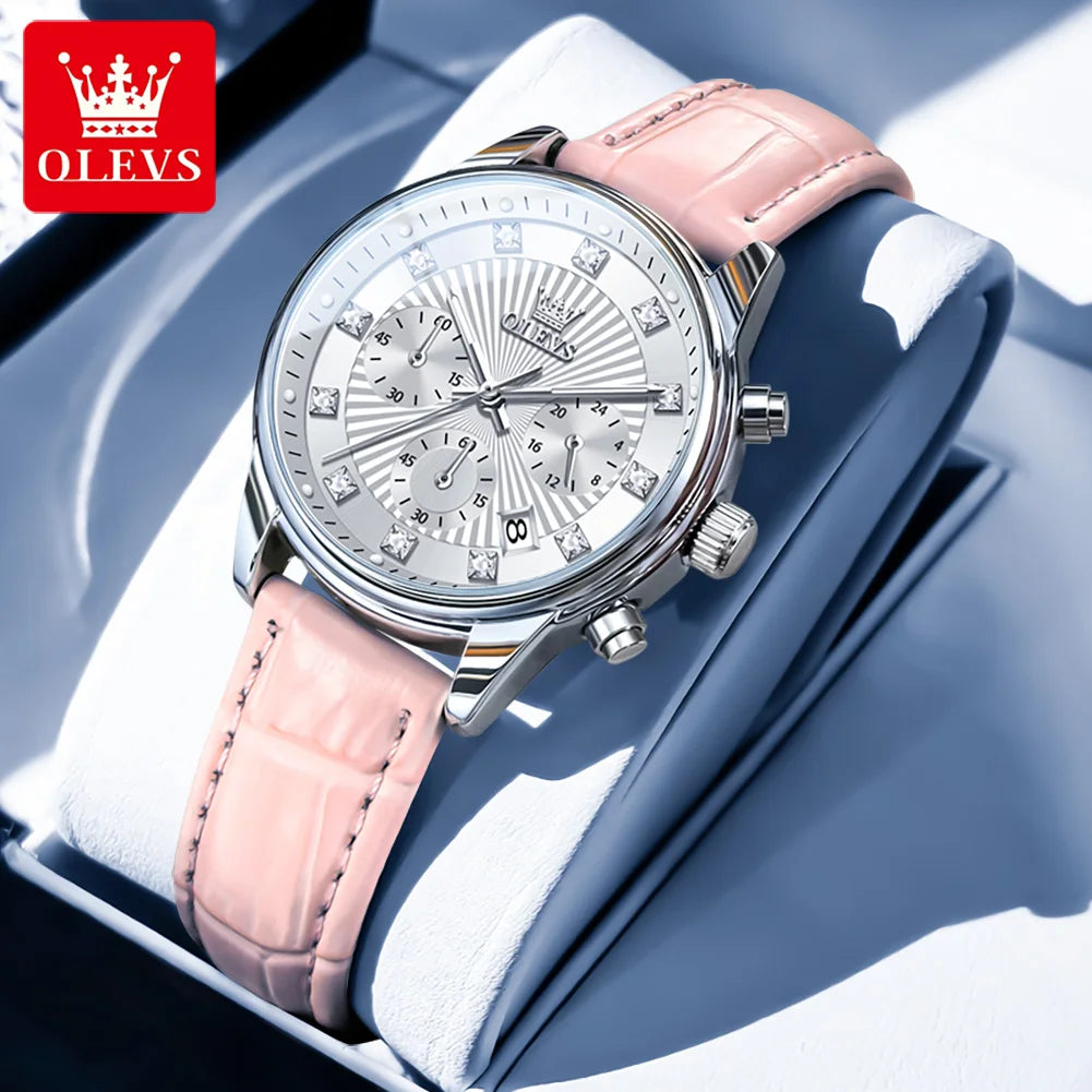 OLEVS 3669 Womens Watch Original Fashion Elegant Brand Quartz Watch Waterproof Luminous Quartz Date Watch For Women With Box