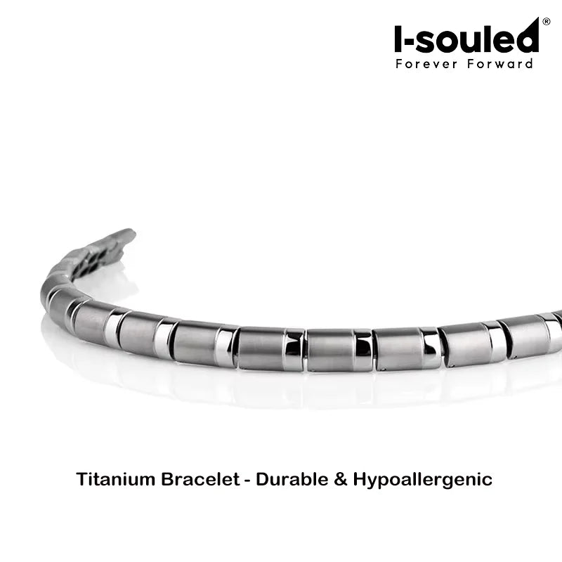 Titanium Germanium Bracelet for Men Women, 99.99% Pure Titanium Beads, Balance Energy Body Health,  Gift 2025