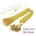 100pcs/Lot Bulk Wholesale 304 Stainless Steel Silver Color 45-50cm Cable Link Rolo Chain Necklace for Women DIY Jewelry Making
