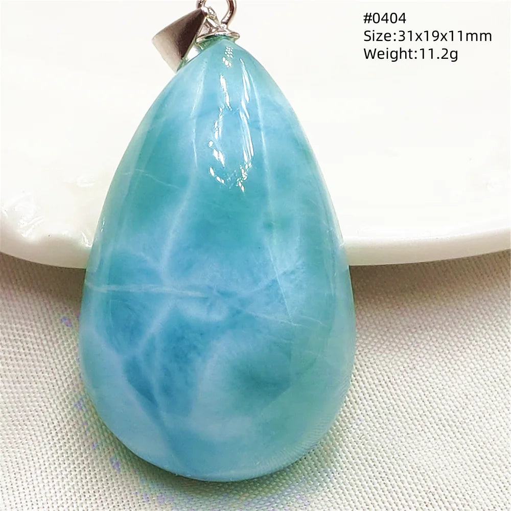Natural Blue Larimar Heart Pendant Necklace Gemstone Women Men Larimar 17.5*19mm 18K Gold Love Larimar Fashion Jewelry AAAAAA