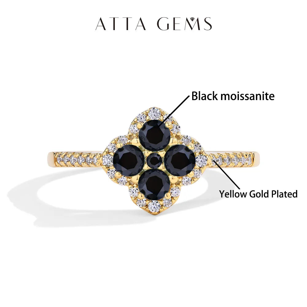 ATTAGEMS Classic Moissanite Rings for Women D Color VVS1 Real 925 Sterling Silver Engagement Wedding Party Exquisite FineJewelry