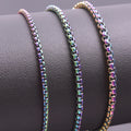 2/2.5/3/4mm Stainless Steel Square Rolo Chain Necklaces For Women Men Accessories 40-90cm Long Chains Round Box Jewelry Bulk Set