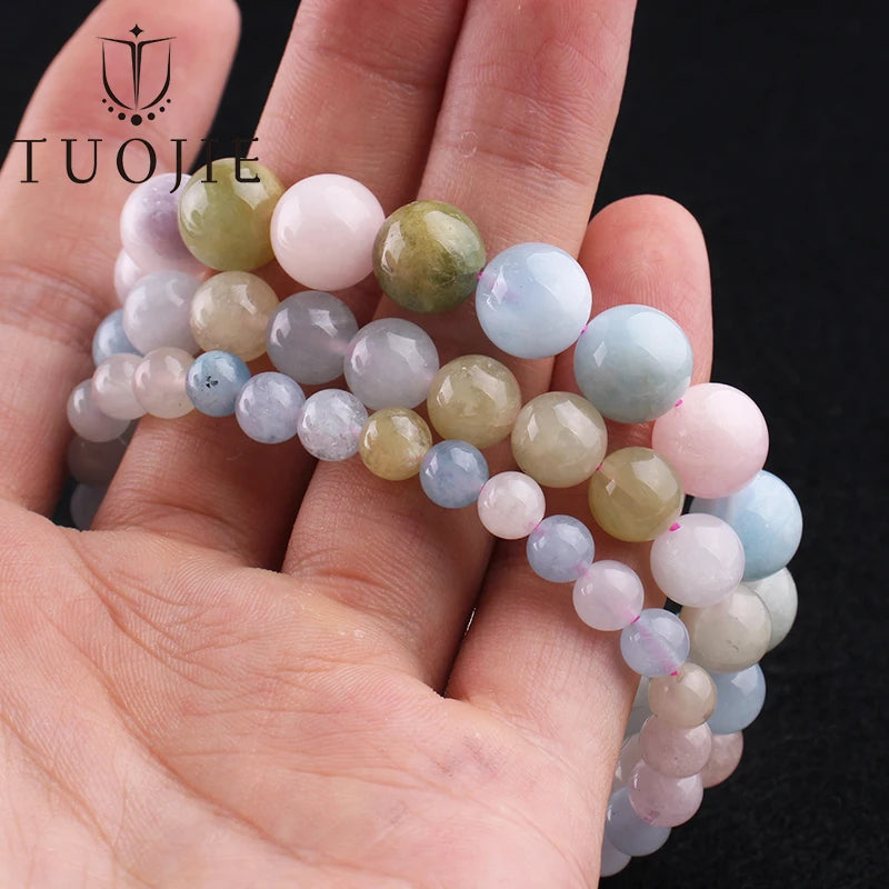 Natural 6 8 10mm Black Tourmaline Beads Bracelet Genuine Round Smooth Gemstone Beads Bracelets for Women Fashion Cheap Jewelry