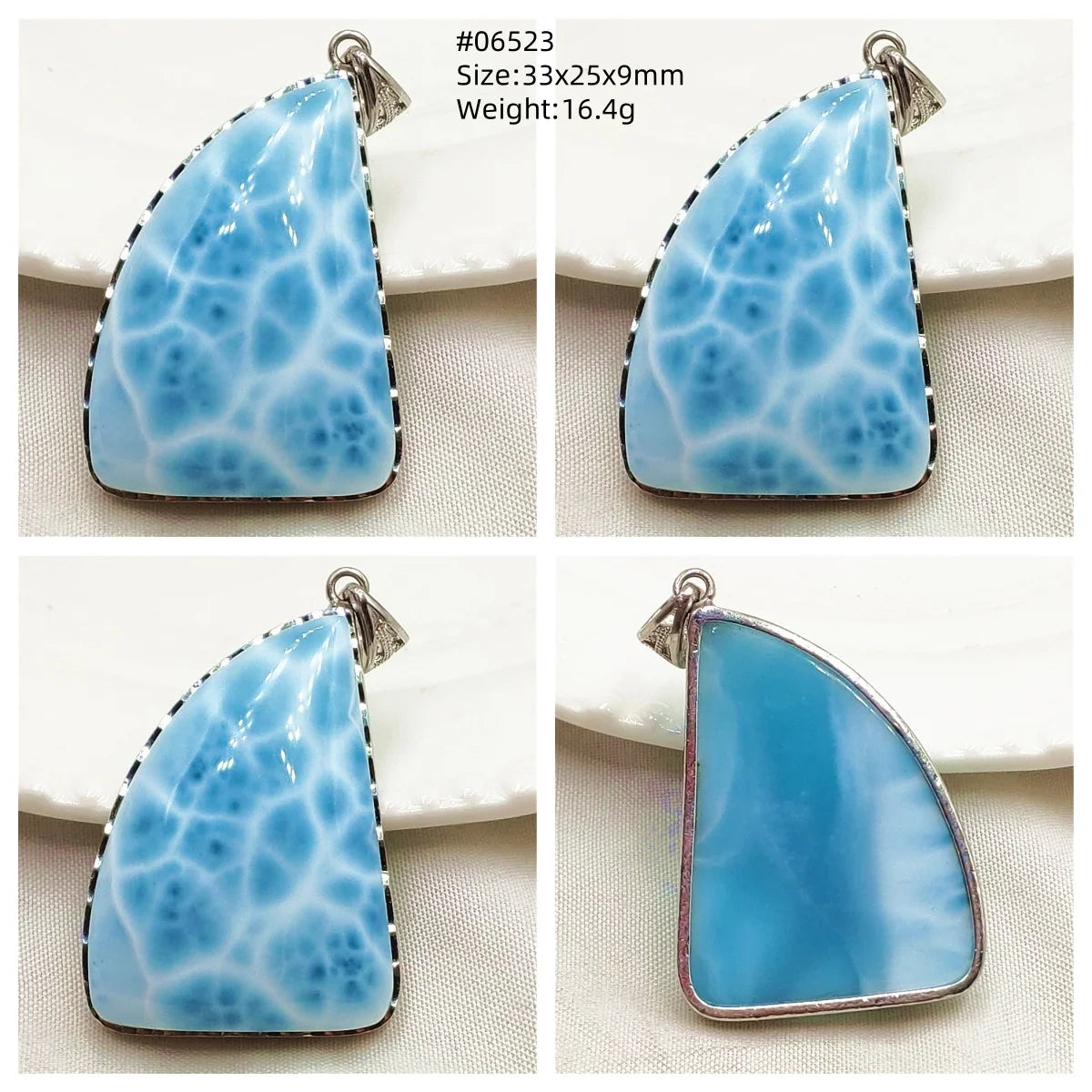 Natural Blue Larimar Heart Pendant Necklace Gemstone Women Men Larimar 17.5*19mm 18K Gold Love Larimar Fashion Jewelry AAAAAA
