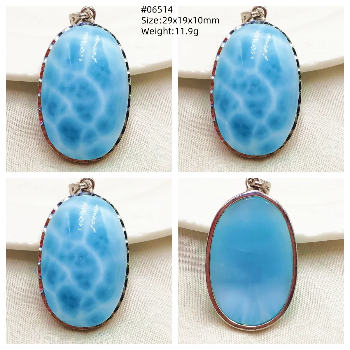 Natural Blue Larimar Heart Pendant Necklace Gemstone Women Men Larimar 17.5*19mm 18K Gold Love Larimar Fashion Jewelry AAAAAA