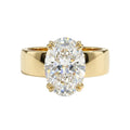 CEICI 4.5CT Oval Cut Moissanite Rings S925 Silver Plated 18K Gold Solitaire Diamond Wedding Band For Women Men Fine Jewelry