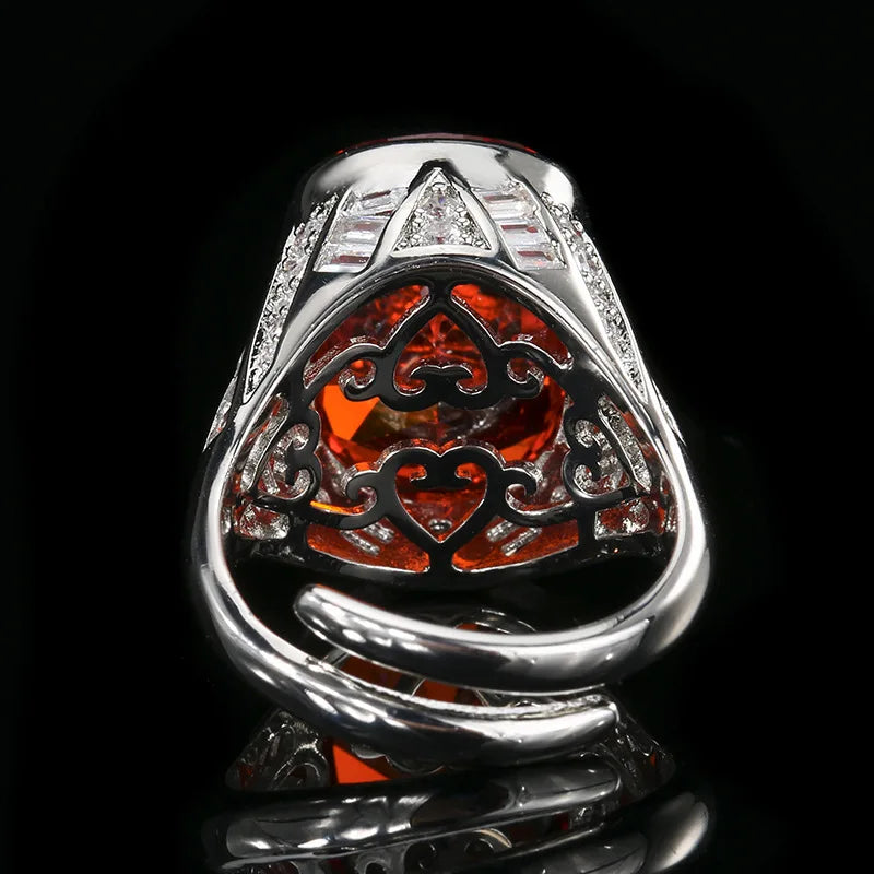 KQDANCE Radiant Cut 15*20 mm Created Purple Yellow Dark Pink Gemstone High Carbon Diamond Rings Stone Jewelry