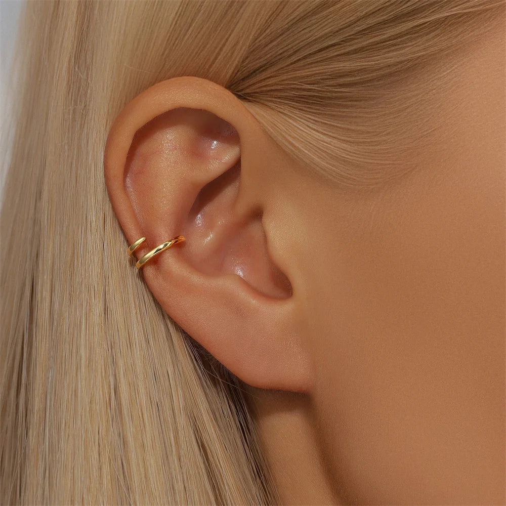 AIDE 1pcs 925 Sterling Silver Zircon Earring For Women Chain Cuffs Earring Pendientes Brincos Aretes Fine Jewelry Party Gifts