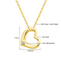 Love Shape Moissanite Pendant 14K Gold Lightweight Hollow Craft  Design Romantic Valentine's Gift for Women Anniversary Jewelry