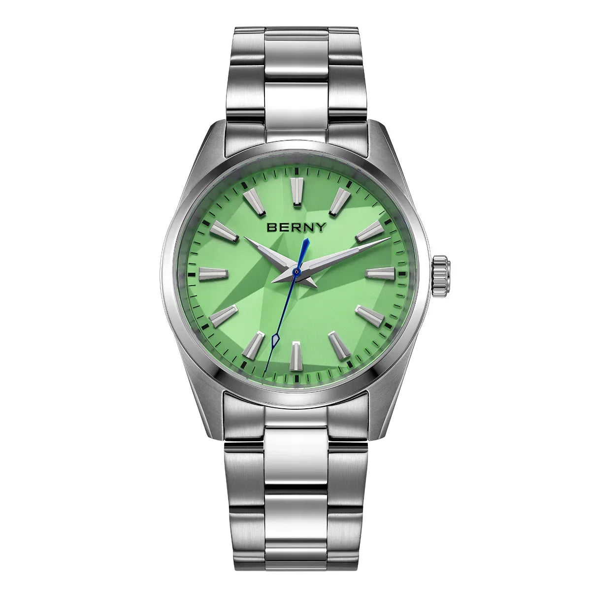 BERNY Quartz Women Watch Stereo Dial 39mm Watch 100m Waterproof 316L Stainless Steel Sapphire AR Coated Lens Watch For Ladies