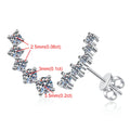 Real D Color Moissanite Diamond Earrings GRA Certified 925 Sterling Silver Sparkling Smile Stud Earrings for Women Jewelry Gift