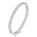 KNOBSPIN D VVS1 Full 4mm Moissanite Bangles GRA Certified s925 Sterling Sliver Plated 18k Bracelets for Women Party Gift Jewelry