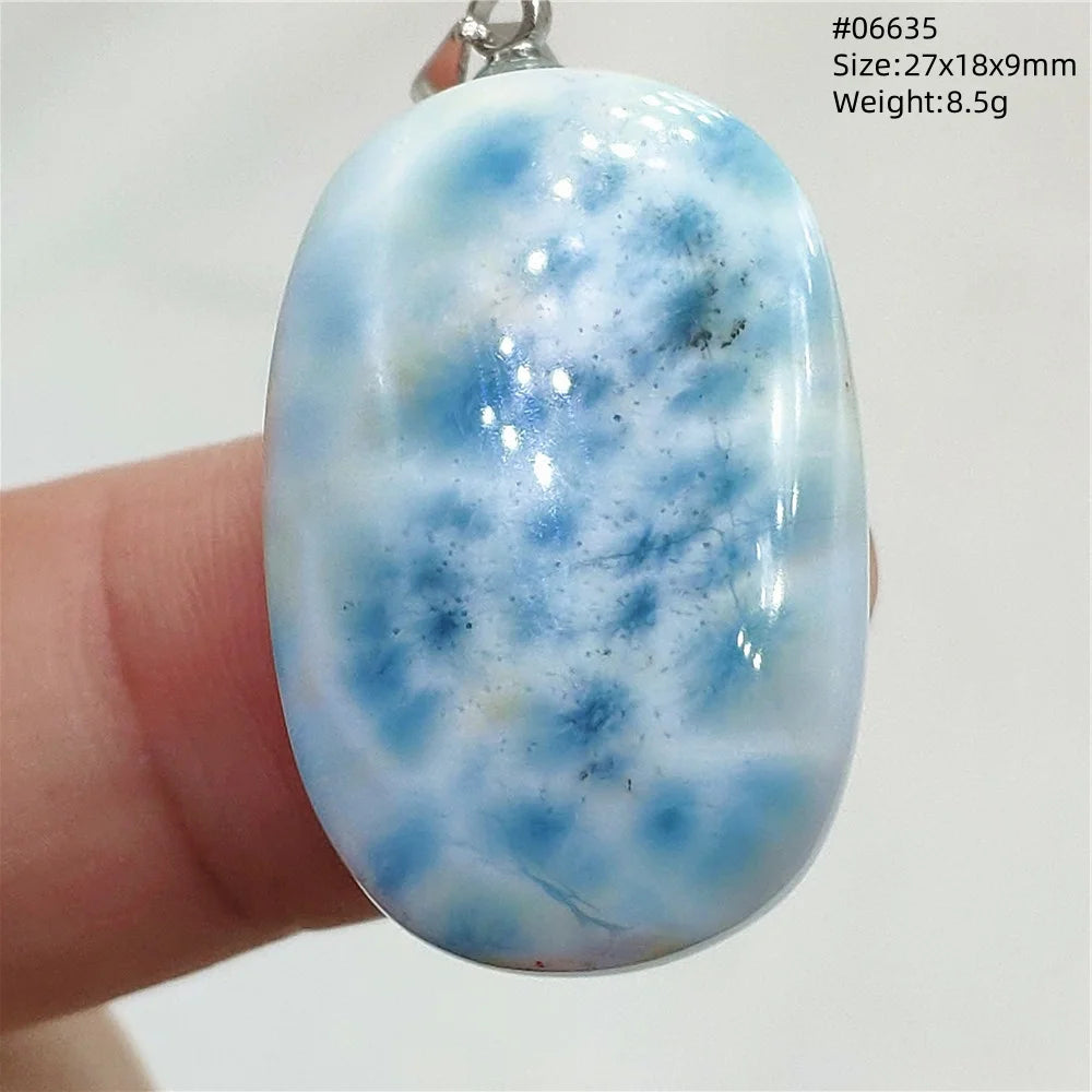 Natural Blue Larimar Heart Pendant Necklace Gemstone Women Men Larimar 17.5*19mm 18K Gold Love Larimar Fashion Jewelry AAAAAA