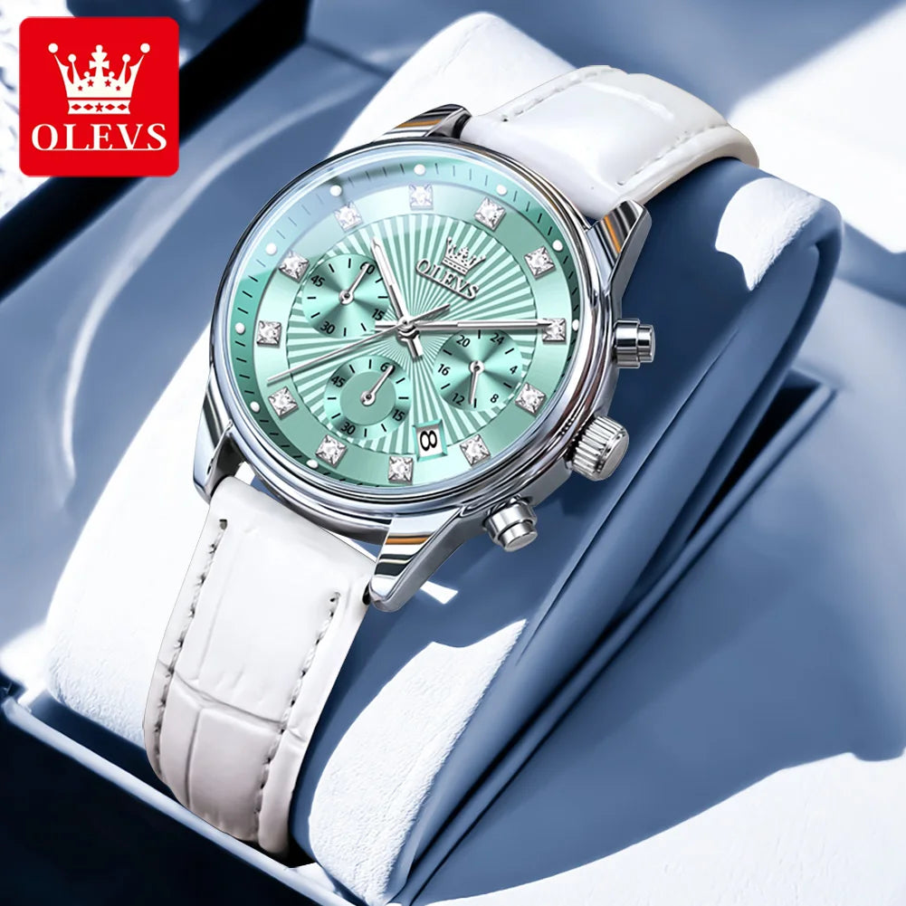 OLEVS 3669 Womens Watch Original Fashion Elegant Brand Quartz Watch Waterproof Luminous Quartz Date Watch For Women With Box